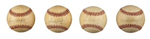 Sandy Koufax Single Signed Vintage ONL Feeney Baseballs (4) 
